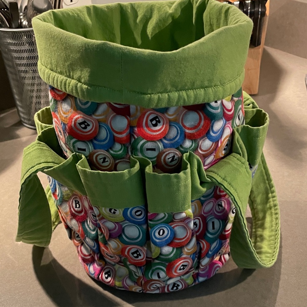 Vibrant Green Bingo Pattern Tote Bag
